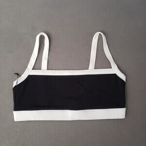 Splits59 Monah Rigor Sports Bra Black & White Large SPLR-WI64 Minimalist A3045